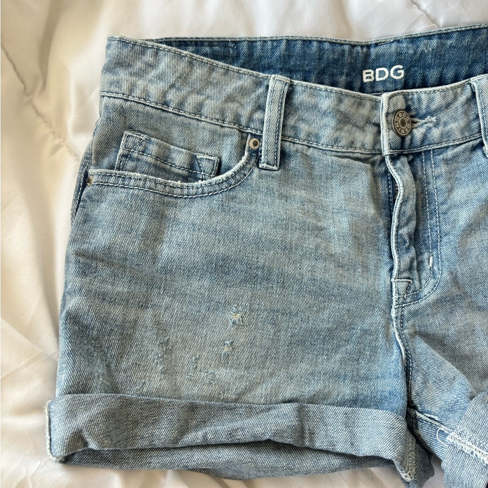 BDG Blue Jean Shorts with Cuffed Hem
